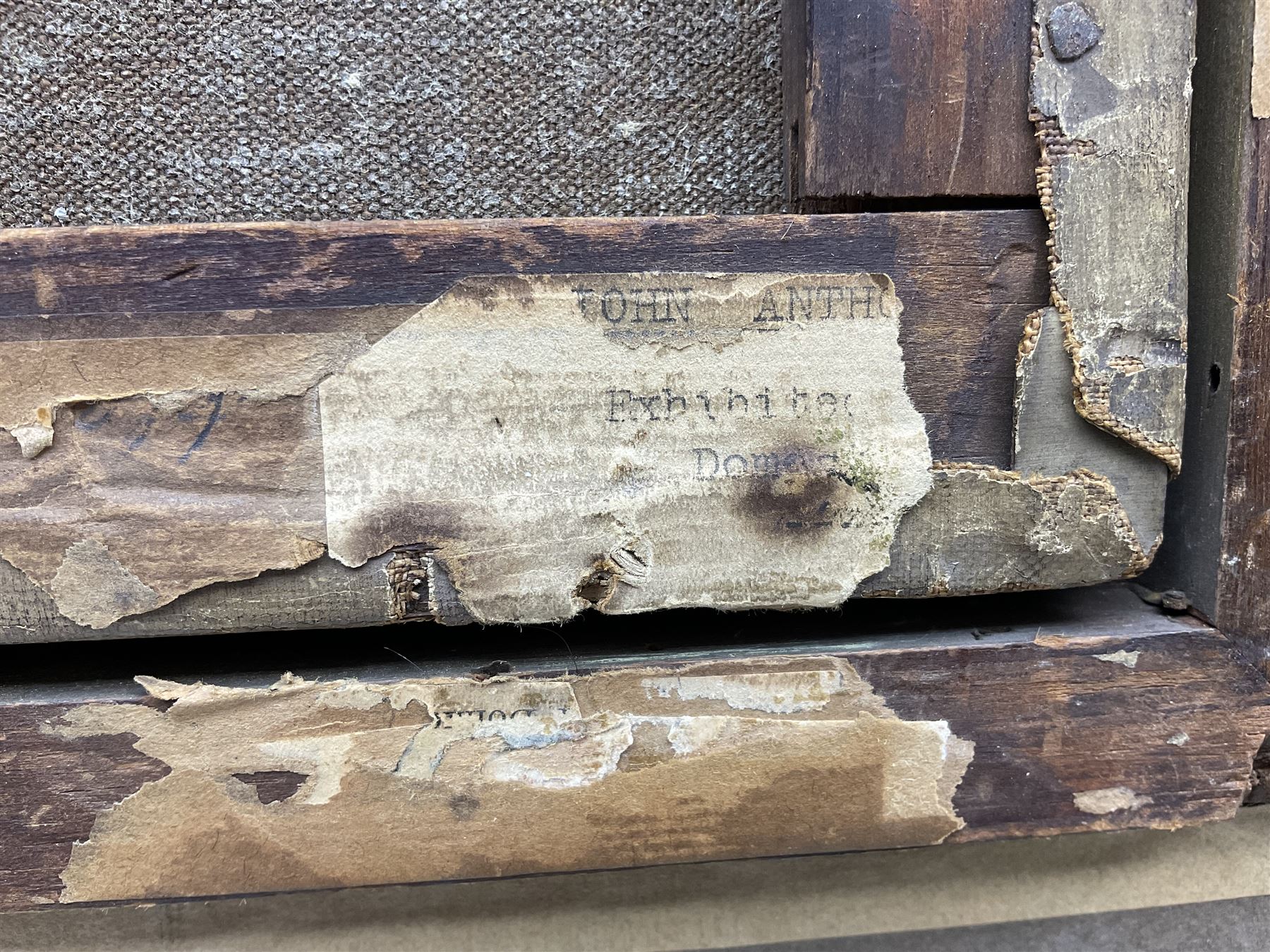 John Anthony Puller (British 1799-1886): The Stubborn Donkey outside 'S Brown's Greengrocer', oil on canvas signed 19cm x 24cm 