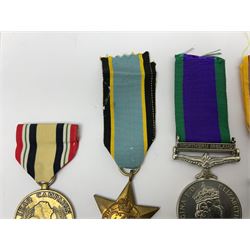 Twelve copy medals including for Operational Service, Gulf Medal, South Atlantic Medal, Iraq Medal, General Service Medal, Air Crew Europe Star, RMS Carpathia etc; all with ribbons (12)