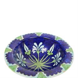 After Torquato Castellani, tin-glazed earthenware bowl, with a floral design the the centre, marked beneath, D19cm 