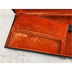 1963 Fender Jazz three-knob bass guitar; impressed with date code 7AUG63A on end of neck and serial no.L08587 on back plate; all original but re-finished in white in the 1970s; sold with photographs of the instrument in the 1960s with original finish and in the 1970s re-finished; L117.5cm; in original hard carrying case; Provenance: the professional guitar of Howard Livett from new to his death in 2005. Howard played in The Humperdincks, the backing group for Englebert Humperdinck, also played in the backing group for Max Bygraves and in the band Hedgehoppers Anonymous. The guitar is also sold with a manuscript letter of provenance from Howard's wife.