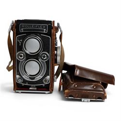 Rollei Franke & Heidecke Rolleiflex Model T medium format TLR camera, serial no. 2384853, ...