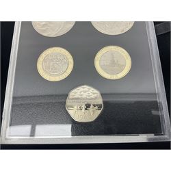 The Royal Mint United Kingdom 2015 proof coin set collector edition, cased with certificate