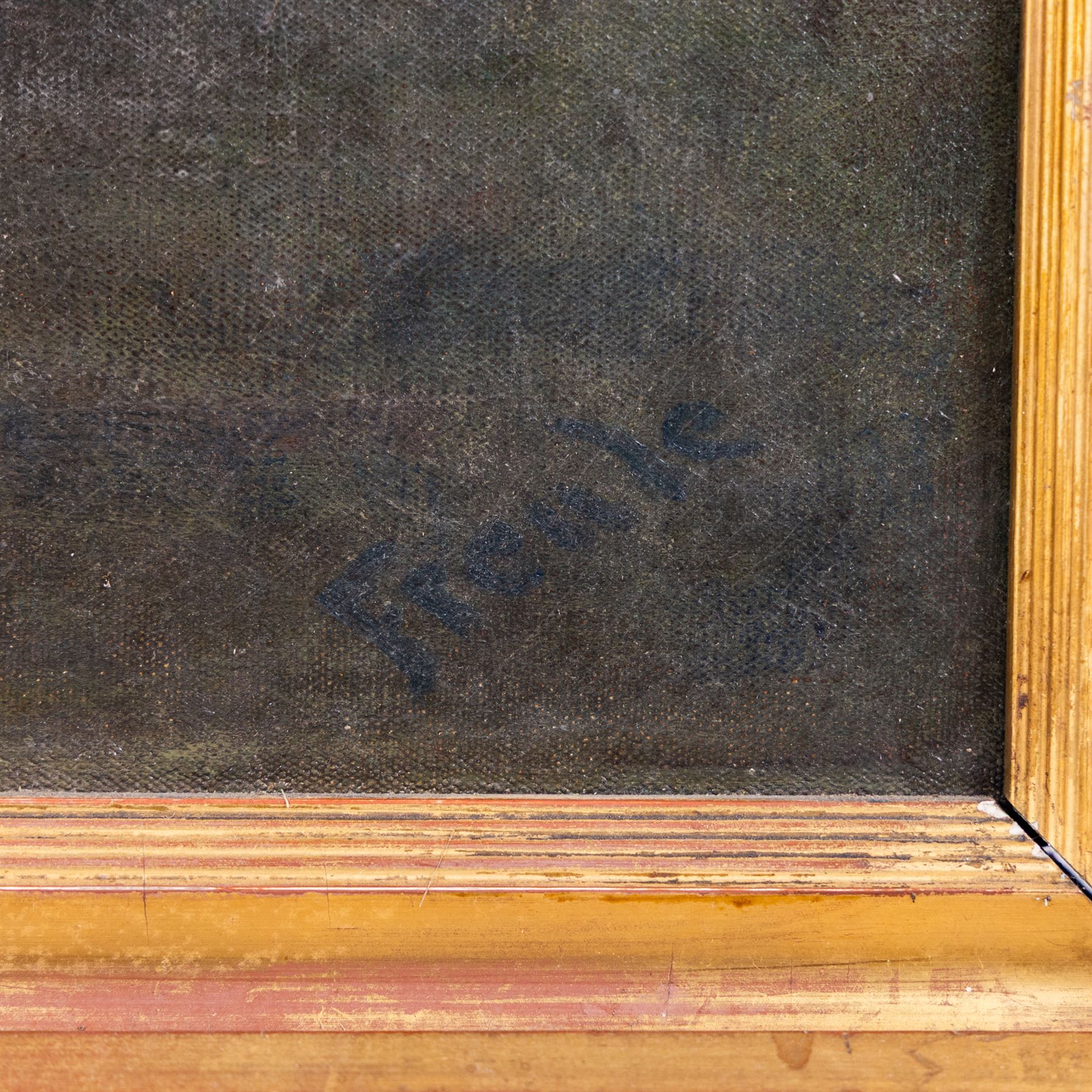 German School (Early 20th Century): Portrait of a Girl Holding a Doll, oil on canvas indistinctly signed Freule?, 50cm x 39cm 