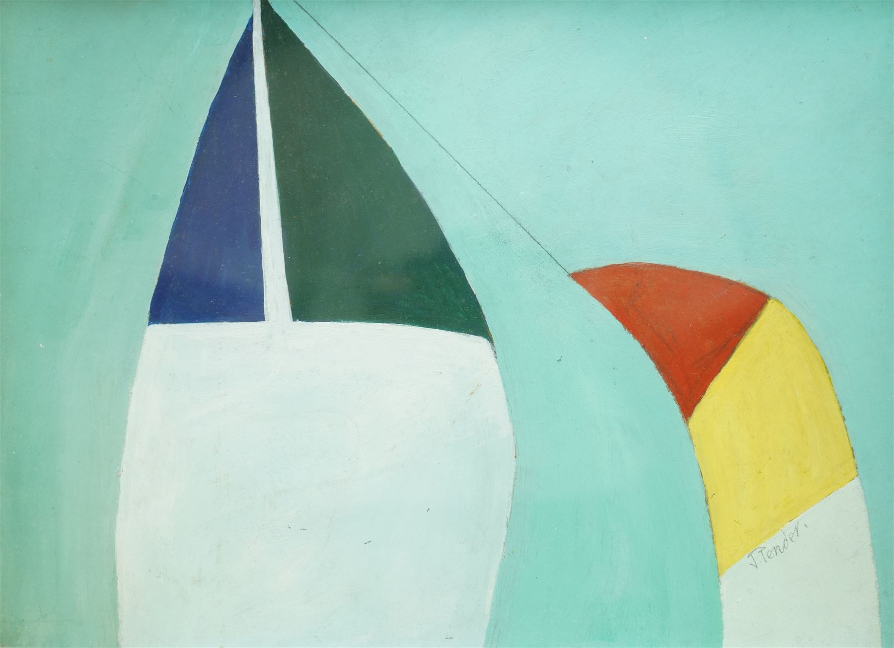 Jack Pender (Newlyn School 1918-1998): 'Fastnet', acrylic on board signed, inscribed and dated '79 verso, together with exhibition catalogue 30cm x 40cm
Provenance: Exh. Belgrave Gallery 1990, illustrated on page 25 of the exhibition catalogue