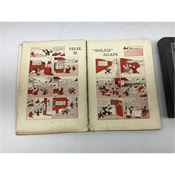 The Felix Annual 'the comic adventures of felix the film cat', The Japhet & Happy book , Hulm, Edward; Familiar Wild Flowers, with 40 coloured plates and other books