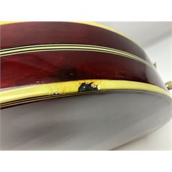 American Gretsch Super Chet semi-acoustic guitar, 1960s/70s, with 'pots' on scratch plate, serial no.5 2071, L111cm overall;  in original hard carrying case  