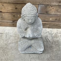 Cast stone garden figure - meditating Buddha