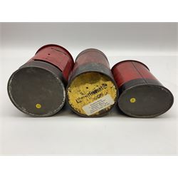 Collection of tin plate money boxes in the form of Royal Mail post boxes, to include four Chad Valley examples, one with key and others similar,  marked VR, GR and ER (10)