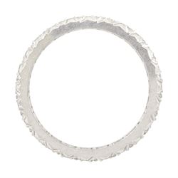 Platinum single cut diamond full eternity ring, total diamond weight approx 0.70 carat
