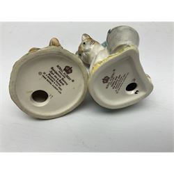 Twelve Royal Albert Beatrix Potter figures, including Mr Alderman Ptolemy, Peter Rabbit and This Pig Had None, etc, some boxed, together with four Royal Worcester Noddy figures, including Big Ears and PC Plod, boxed