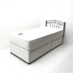 Single 3'divan bed with single drawer, headborad and Celebration 1000 mattress, W93cm, H95cm, L198cm
