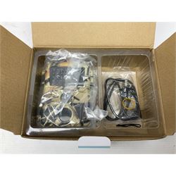 Four shooting accessories - Riflescope 3-9 x 50 scope; Digital Trail Camera; Megaorei M3 night sight add on; and Logan Gun Lamp; all boxed (4)