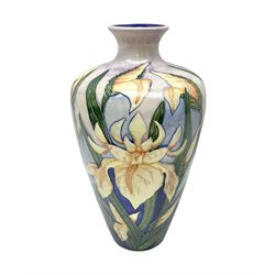 Moorcroft vase, of shouldered tapering form, decorated in the Windrush pattern, circa 2000, H32cm 