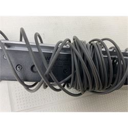 Nintendo Wii console, four controllers with cases and four nunchucks, Wii sensor bar, balance board and dance mat. Guitar hero wireless guitar for Wii and Redoctane wired guitar. Nintendo DS lite handheld gaming console, console and game cases and Guitar Hero Redoctane Guitar Grip. Selection of Nintendo Wii and Nintendo DS lite games to include Super Mario Galaxy, Guitar Hero, Wii Fit, Legend of Zelda games etc. Archos AV400 Series pocket video recorder with accessories, cradle and remote, in three boxes