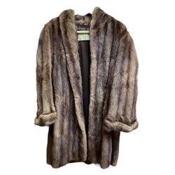 Ladies brown three quarter length mink fur coat 