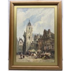 Paul Marny (French/British 1829-1914): 'Lisieux', watercolour signed and titled 45cm x 31cm 
Provenance: in the same family ownership for three generations 
