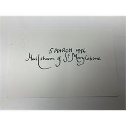 Collection of autographs, to include Mia Farrow, Rowan Atkinson, Tom Kite, Corey Pavin, Craig Stadler, Vladimir Ashkenazy etc 