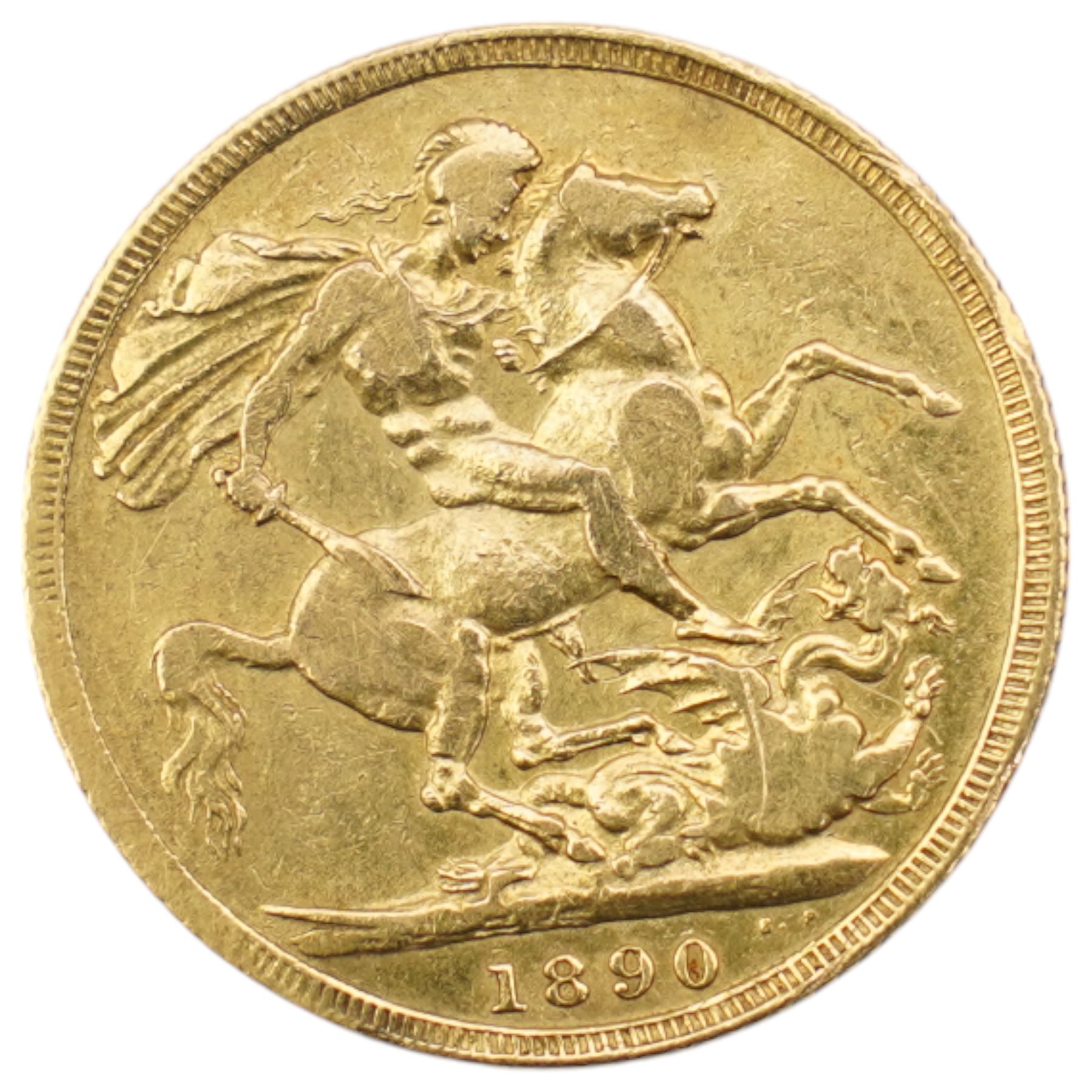 Queen Victoria 1890 gold full sovereign coin