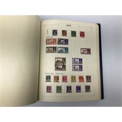 Queen Victoria and later India, India Convention States, India Native States and Pakistan, including India postal history pre-stamp covers, some higher values, Queen Victoria, King Edward VII and King George V Chamba State overprints, Gwalior overprints, Jind State overprints, Nabha State overprints etc, Native States including Bamra, Barwani, Bhopal, Bundi, Cochin, Datia, Dhar, Hyderabad etc, Pakistan including overprints on Indian stamps, mint and used, mint blocks, pre and post independence stamps etc,  housed in four albums