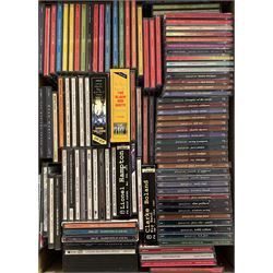 A large collection of mostly Jazz CD's including Jazz Great sets, Nat King Cole,  Dick Haymes etc and other music in four boxes (400+)