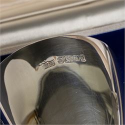 Pair of limited edition commemorative silver goblets, each engraved with HRH Queen Elizabeth's Royal cypher, the bowls with gilt interior and upon a parcel gilt stem, the circular foot engraved 'The Queen's Silver Jubilee 1952-1977', both hallmarked Mappin & Webb Ltd, Sheffield 1977, limited edition numbers 267 & 268/2500, boxed, H17cm