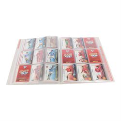 Large collection of Football trading cards, including full Manchester Untied Upper Deck set in official folder, large quantity of Topps Match Attax cards, including full sets, in official collectors binders, Panini Euro 2012 part set in folder, etc, all housed in folders