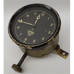  Smiths Car clock with circular Arabic dial, case stamped 297585, 8.5cm diam   