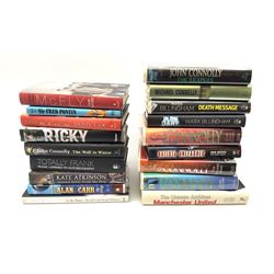Mostly signed books including 'The Reapers', 'The Wolf in Winter', 'The Killing Kind', 'Dark Hollow' and 'Every Dead Thing' by John Connolly, 'Started Early, Took My Dog' by Kate Atkinson, 'In the Frame my life in Words and Pictures' by Helen Mirren, 'Lokk who it is!' by Alan Carr, 'Ricky' by Ricky Tomlinson etc and an unsigned copy of 'The Unseen Archives A Photographic history of Manchester United' by Lance Bellers, Steve Absalom and Simon Spinks (18)