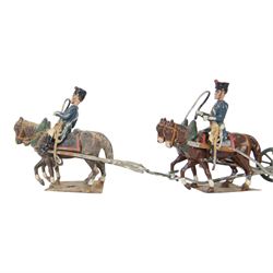 French CBG Lucotte Caisson Gribeauval with four horse drawn caisson, L30cm
