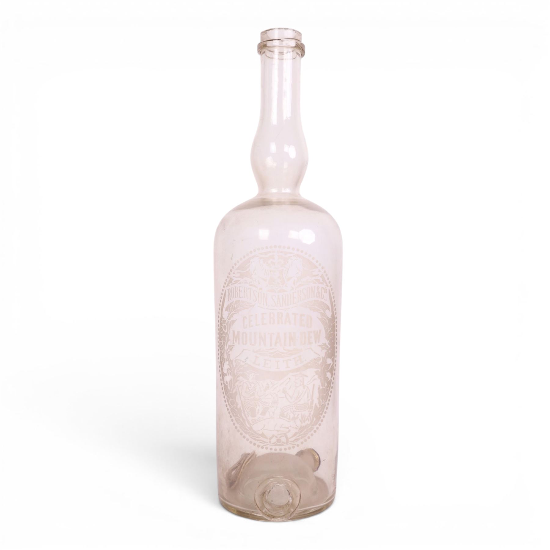Robertson Sanderson's Mountain Dew oversized whisky advertising bottle, H70cm