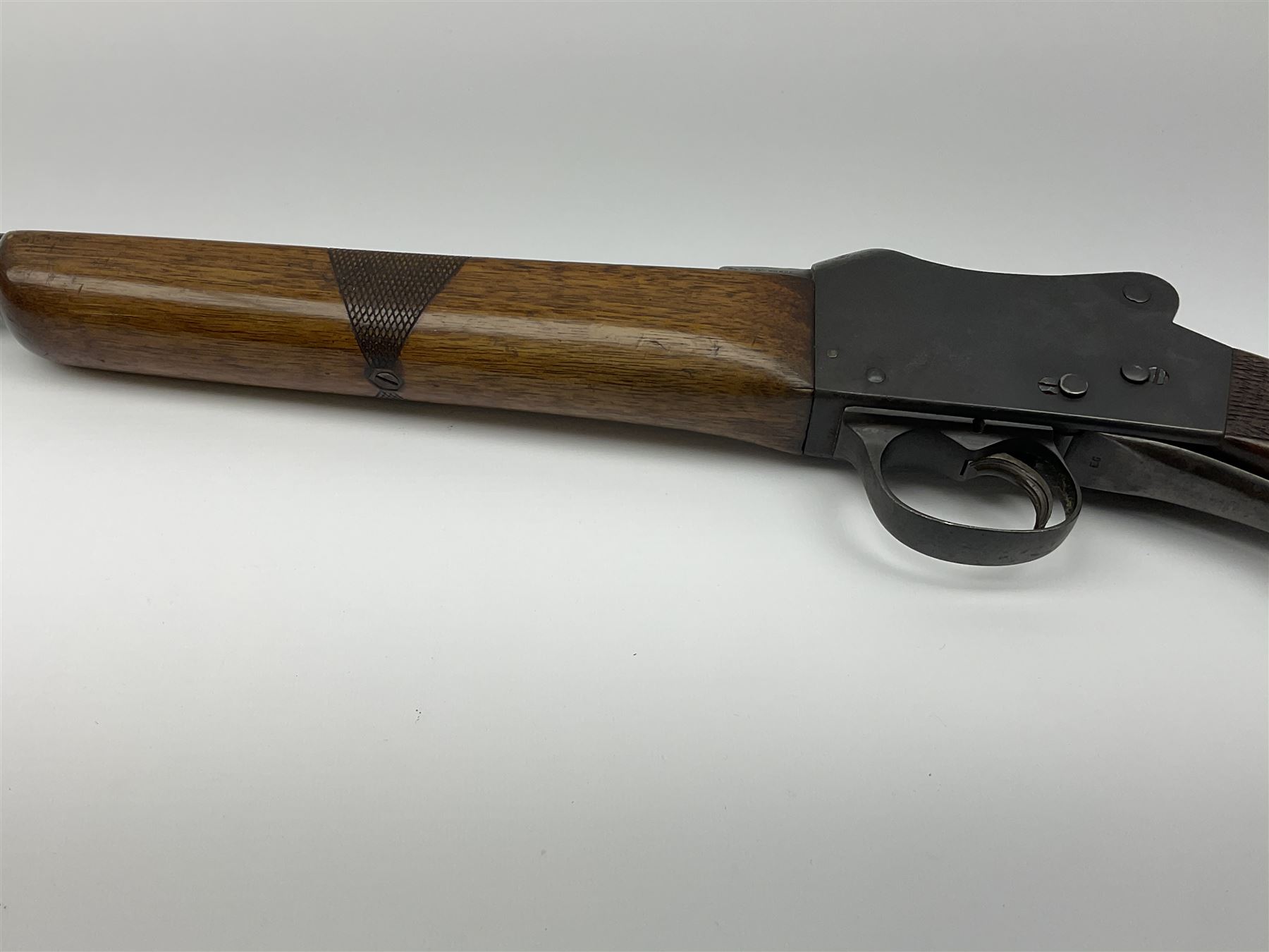 Greener GP Mark III 12-bore single barrel shotgun with martini underlever action, 64cm barrel, walnut stock with chequered grip and fore-end, serial no.36623, L107cm overall SHOTGUN CERTIFICATE REQUIRED