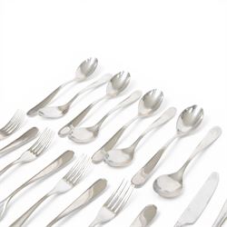 Alessi Nuovo Milano cutlery eight setting, designed by Ettore Sottsass