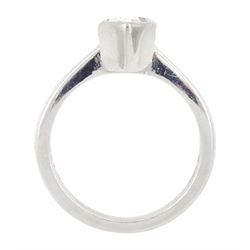 Platinum single stone marquise cut diamond ring, hallmarked, diamond 2.12 carat