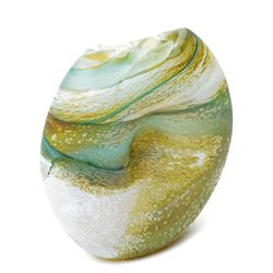 Pair of Lesley Ann Clarke (Contemporary) studio glass vases, incised signature to base, H15cm 