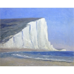  Neil Tyler (British 1945-): 'Haven Brow - Seven Sisters', oil on canvas signed 81cm x 101cm (unframed)  