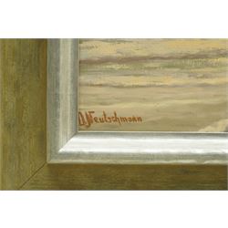 Otto Neutschmann (German 1902-1985): Sunset Seascape, oil on canvas signed 60cm x 90cm