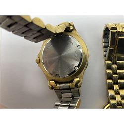 Two ladies Skagen wristwatches, to include 107SGSC and 107SGGD, both on stainless steel mesh straps, boxed, together with four other ladies wristwatches (6)