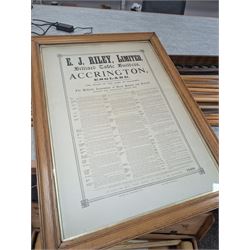 E J Riley billiard rules, together with Super Crystalate snooker balls, cue racks and a quantity of cues and extensions