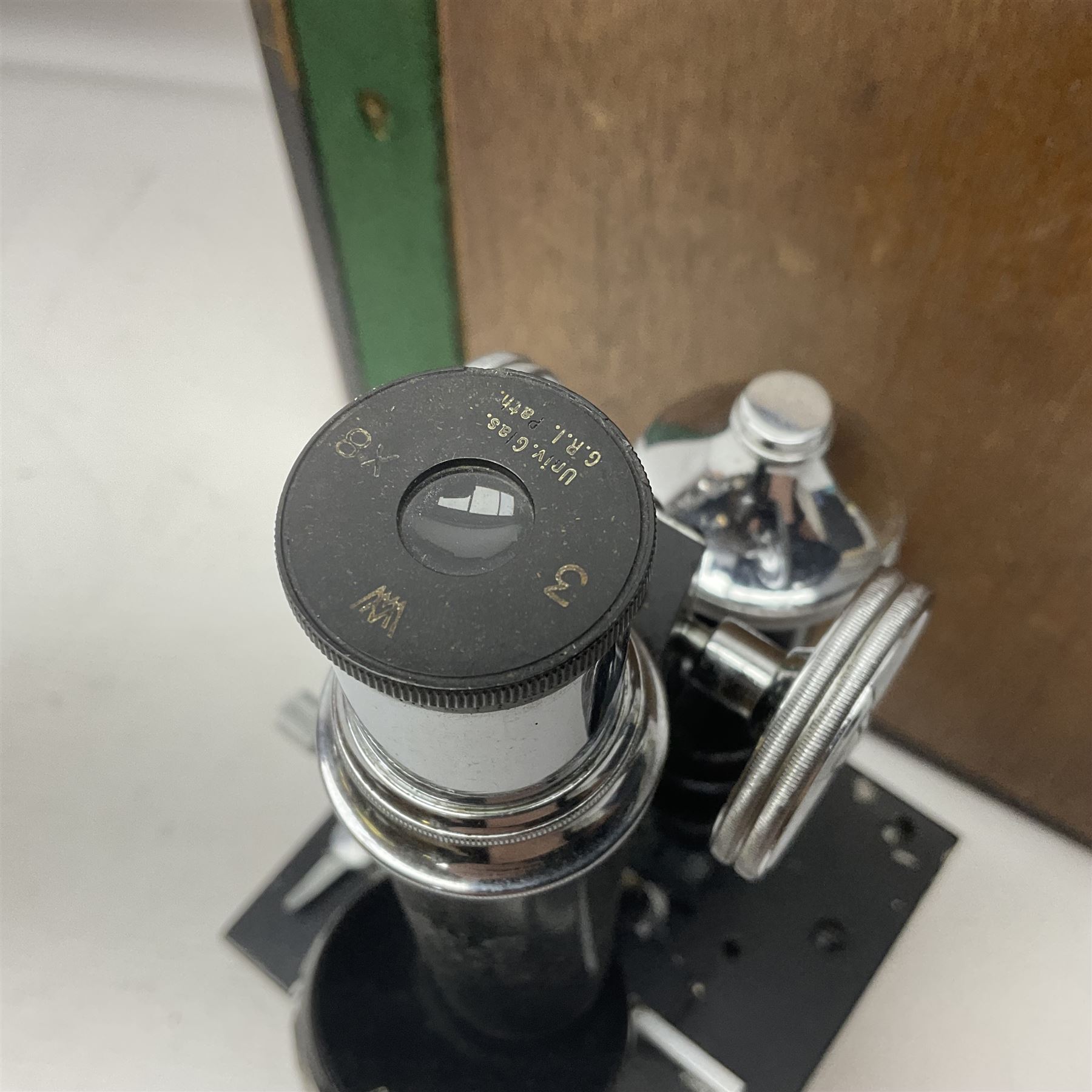 Three microscopes, comprising Swift and Son, Beck model 22 no 5512 amd E. Leitz Wetzlar no 113555, all boxed