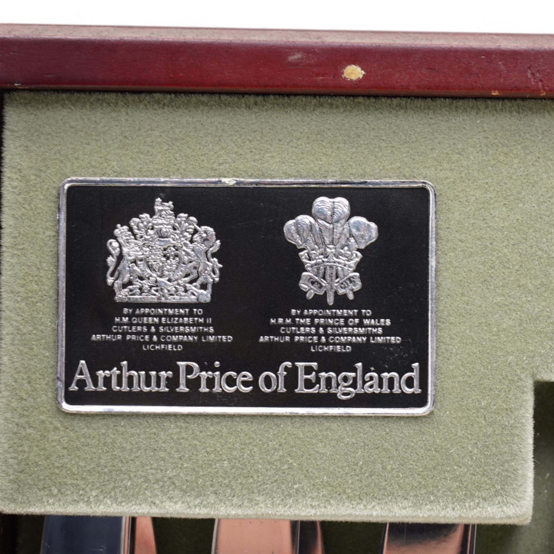 Arthur Price canteen of silver plated Kings pattern cutlery for twelve covers with additions 