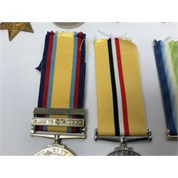 Twelve copy medals including for Operational Service, Gulf Medal, South Atlantic Medal, Iraq Medal, General Service Medal, Air Crew Europe Star, RMS Carpathia etc; all with ribbons (12)
