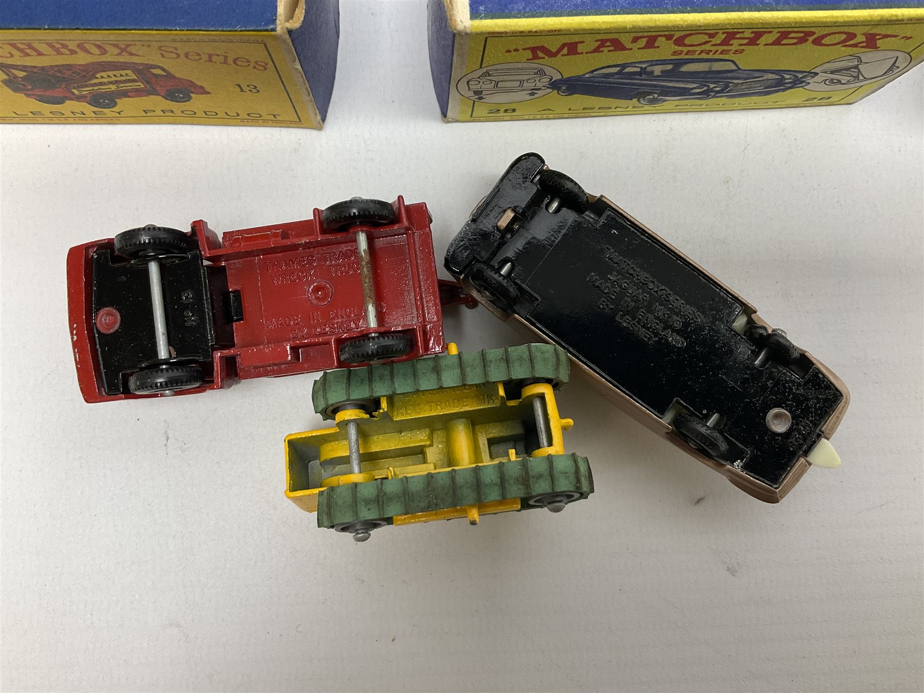 Matchbox 1-75 Series - Carry Case containing thirteen models comprising 2d, 5a, 8a, 9b, 10c, 11c, 13c, 14c, 17d, 25c, 27d, 28c and 31e (Superfast); all boxed