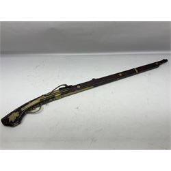 Japanese matchlock musket approximately .45 cal., Edo period (1603-1868), the 66cm(26