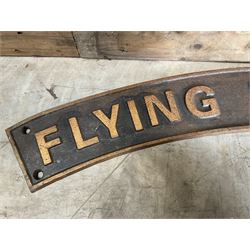 ‘Flying Scotsman’ reproduction cast iron railway sign