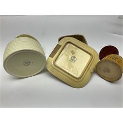 Large collection of honey pots, of various shapes, to include examples from Crown Devon, Marutomo ware, W.H Gloss, Goebel etc 