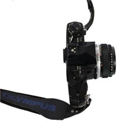 Olympus OM4 camera body, serial no. 1018238, with an Olympus OM-System Zuiko Auto-S 50mm 1:1.8 lens