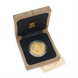Queen Elizabeth II 1989 '500th Anniversary of the First Gold Sovereign ' gold brilliant un...