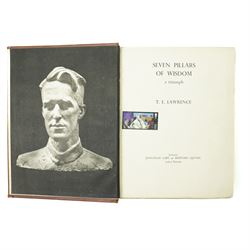  Lawrence, T. E. - 'Seven Pillars of Wisdom: a triumph'. London: Jonathan Cape, 1935. First trade edition with fold-out maps, original brown cloth with gilt lettering