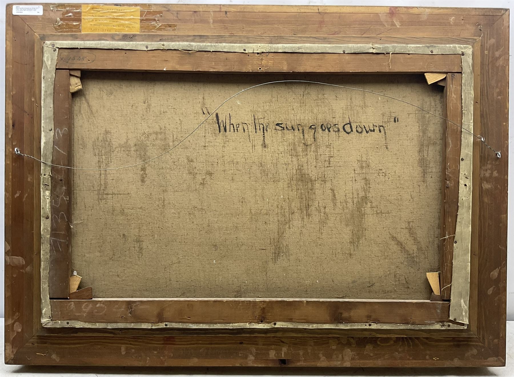 Alfred Fontville de Breanski Jnr. (British 1877-1945): 'When the Sun Goes Down', oil on canvas signed, titled verso 50cm x 75cm