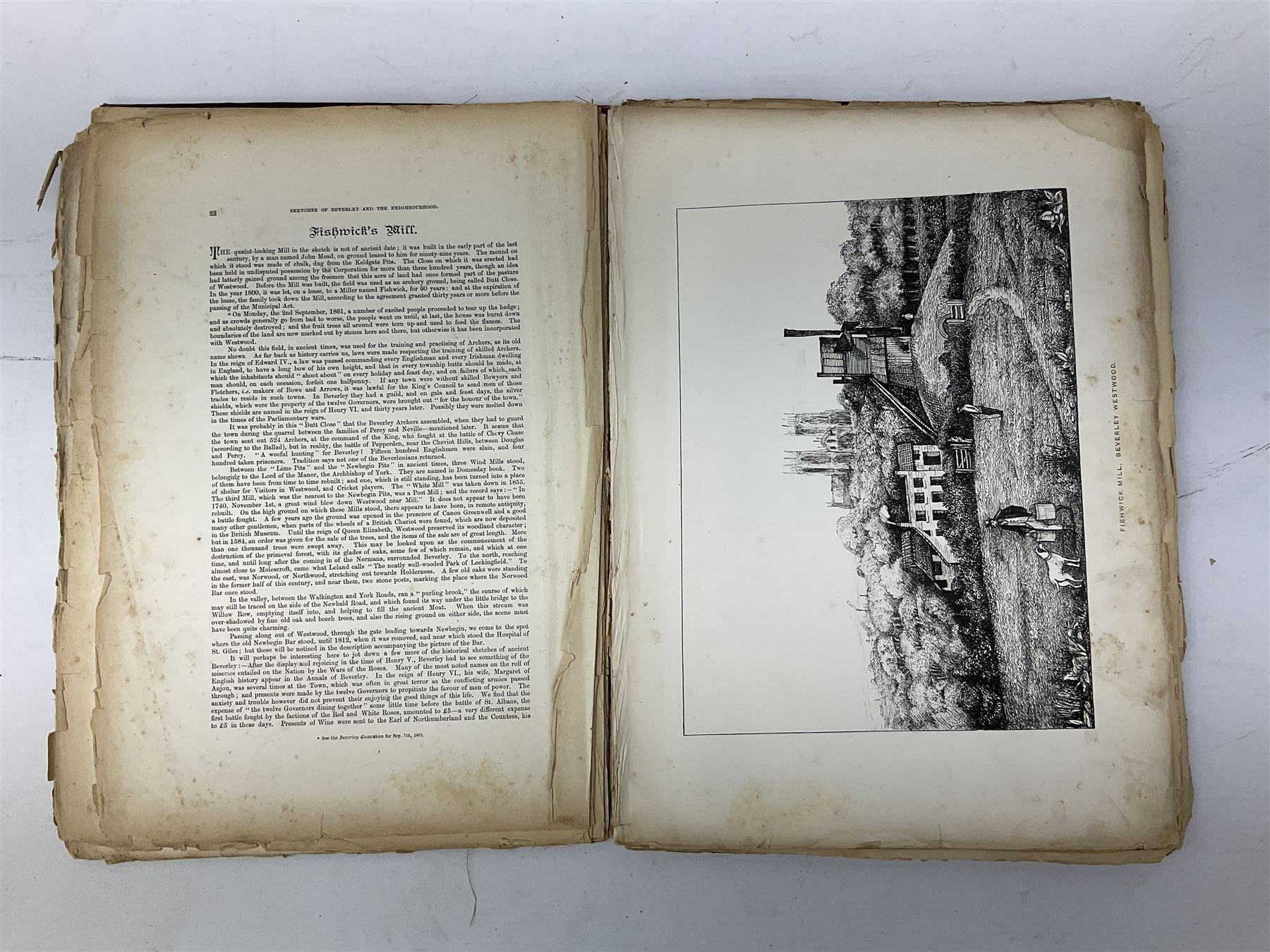 Lutyens & Abercrombie: A Plan for the City and County of Kingston upon Hull. 1945 with dustjacket; disbound copy of Sketches of Beverley and the Neighbourhood Ndc1882; and Jackson's Handbook for Tourists in Yorkshire and the Complete History of the County. 1891 (3)